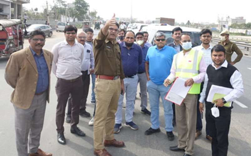 Inspection of Blackspots in Dausa District on NH 21